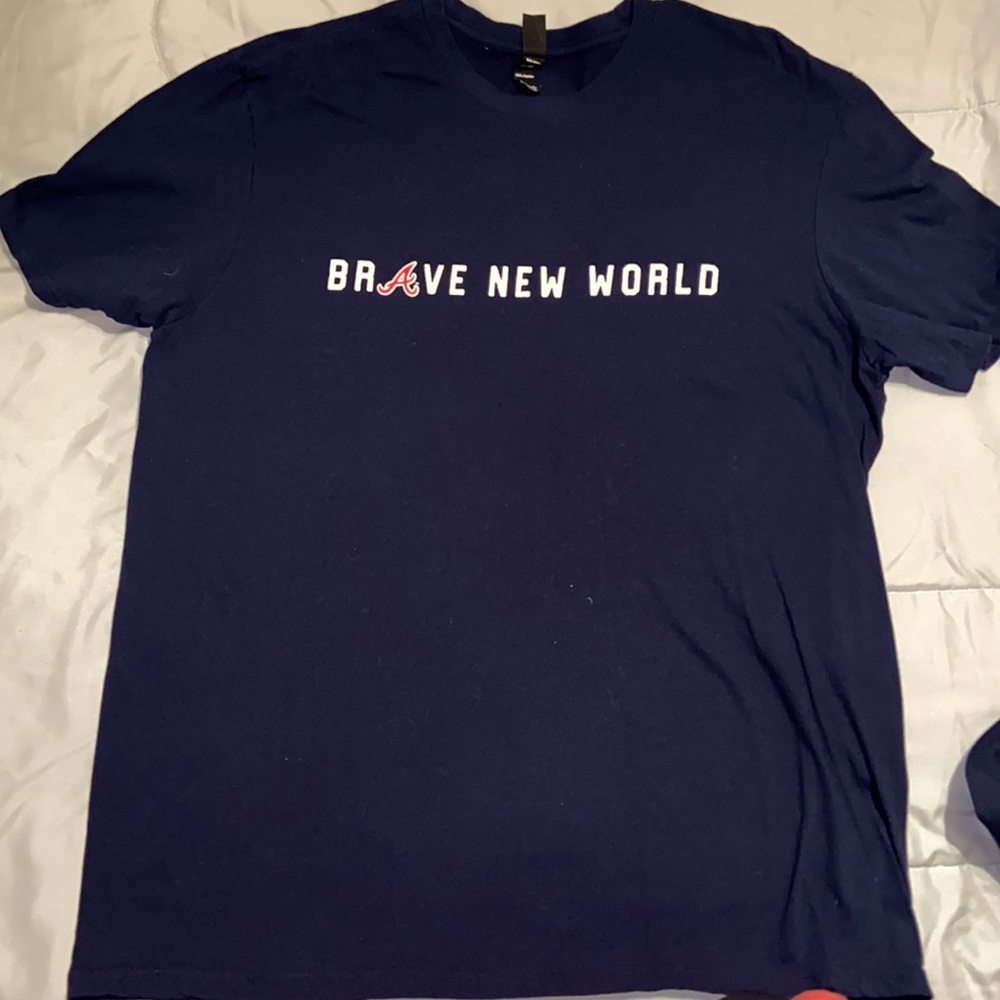Atlanta Braves T shirt, Navy color 2xl